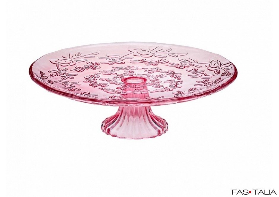 Tortiera grande in vetro rosa Ø 31 cm | Fas Italia
