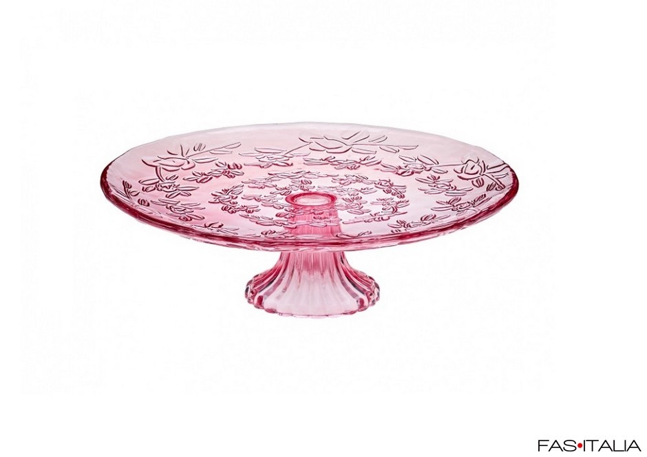Tortiera media in vetro rosa Ø 22,5 cm