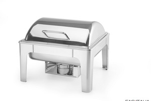 Scaldavivande per Buffet con Coperchio in Vetro a Vista, Contenitore Scalda  Cibo Elettrico per Buffet, Chafer Buffet Scaldavivande Server in Acciaio