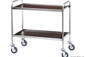 Carrello di servizio inox 2 piani