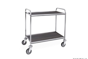 Carrello di servizio inox rovere tabacco