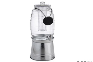 Style Setter – Dispenser Per Bevande Fredde In Vetro Da 2,7 Galloni Con Coperchio In Sughero E Rubinetto, Ideale Per Feste E Matrimoni