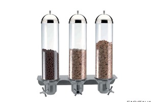 Dispenser cereali triplo da parete 5+5+5 lt