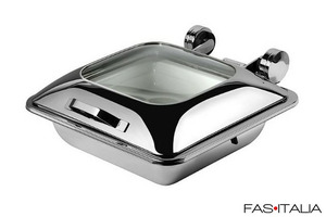 Chafing dish con oblò e chiusura idraulica 5,5 lt