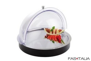 Espositore refrigerato rotondo in SAN con cloche