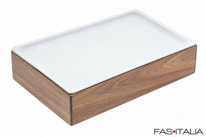 Espositore refrigerato in acacia 1/2 GN
