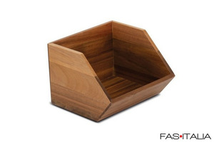 Contenitore in legno impilabile 17,5x17 cm