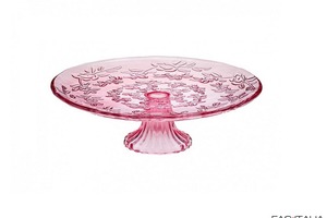 Tortiera media in vetro rosa Ø 22,5 cm