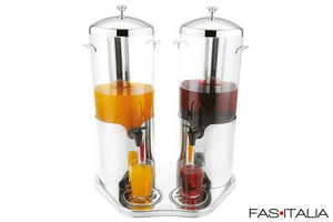 Distributore doppio per succo di frutta