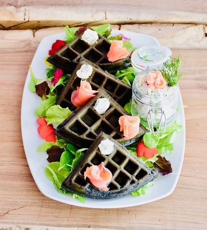 Waffle per Buffet Esempio di waffle salato