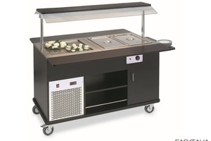 Carrello buffet refrigerato e caldo