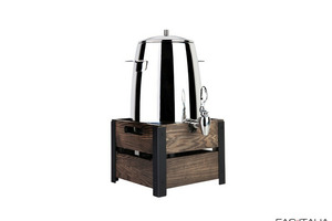 Dispenser caffè inox base in legno Dispenser caffè inox base in legno