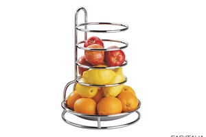 Espositore portafrutta inox Ø cm. 27,5