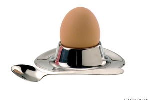 Porta uovo con cucchiaino Inox
