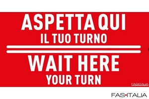 Adesivo Aspetta qui il tuo turno Adesivo Aspetta qui il tuo turno