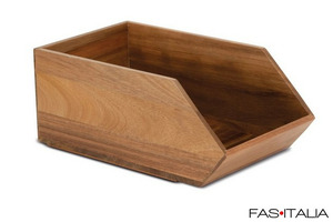 Contenitore in legno impilabile 17,5x31 cm