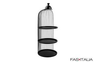 Alzata nera 3 piani in filo inox Alzata nera 3 piani in filo inox